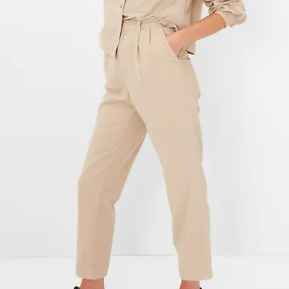 High Rise Pleated Taper Corduroy Pants - Picture 1 of 7
